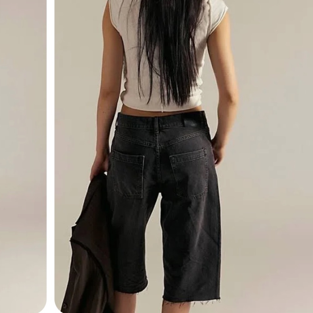 Free People We The Free Jam Session Capri Jeans Rock Steady Black Size 28 NWT - Picture 5 of 8